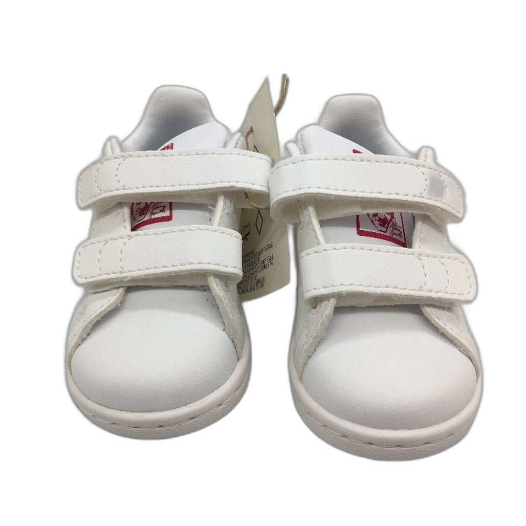 Adidas Stan Smith White & Pink Easy Strap Sneakers TODDLER Size US4 11cm NEW