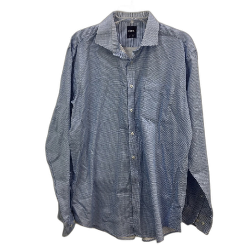 Abelard 100% Cotton Blue Check Long Sleeve Classic Fit Shirt Mens Size 42