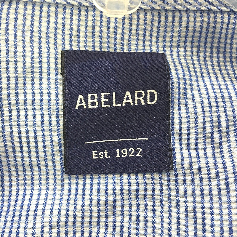 Abelard 100% Cotton Blue Check Long Sleeve Classic Fit Shirt Mens Size 42
