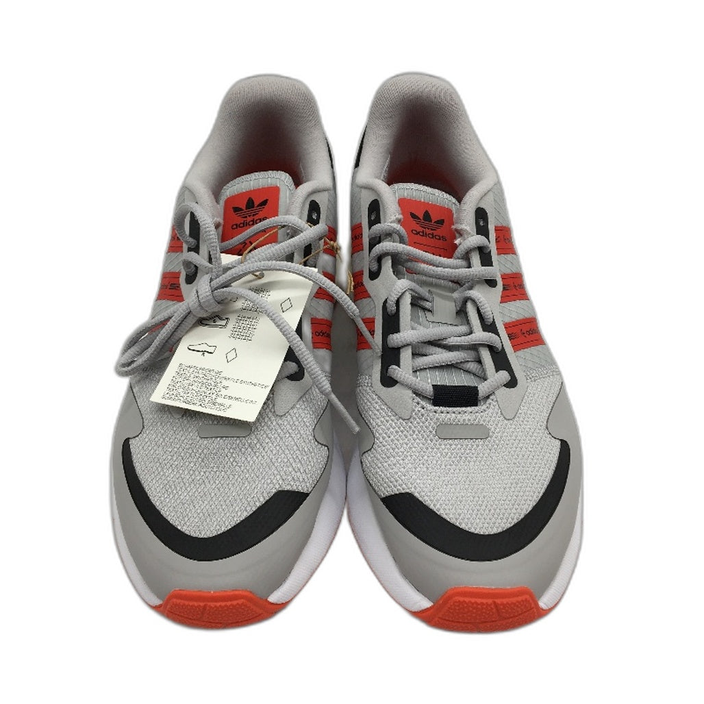 Adidas Originals ZX 1K Boost Light Grey & Red Sneakers Mens Size US 10 NEW