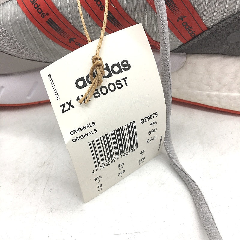 Adidas Originals ZX 1K Boost Light Grey & Red Sneakers Mens Size US 10 NEW