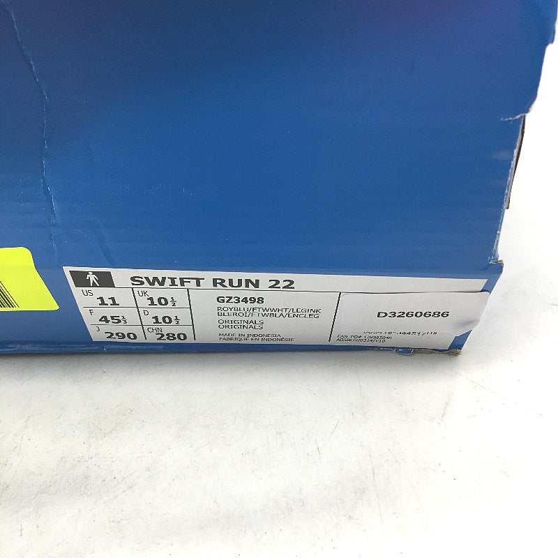 Adidas Originals Swift Run 22 Royal Blue Fabric Sneakers Mens Size US 11 NEW