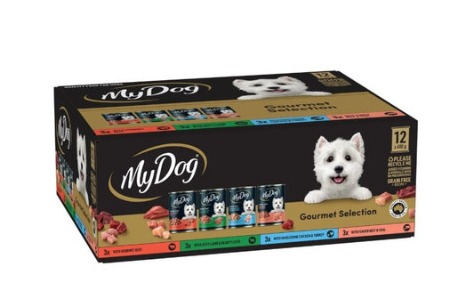 My Dog 12 x 400g Gourmet Selection Adult Wet Dog Food Cans Various Flavours