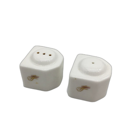 VINTAGE Noritake Ceramic White Made In Japan Mini Salt & Pepper Shakers