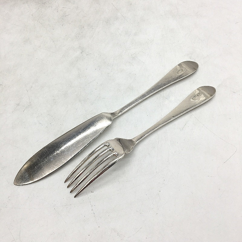 ANTIQUE Viners Ltd England Sheffield EPNS Silver Cuttlery Set In Wooden Box