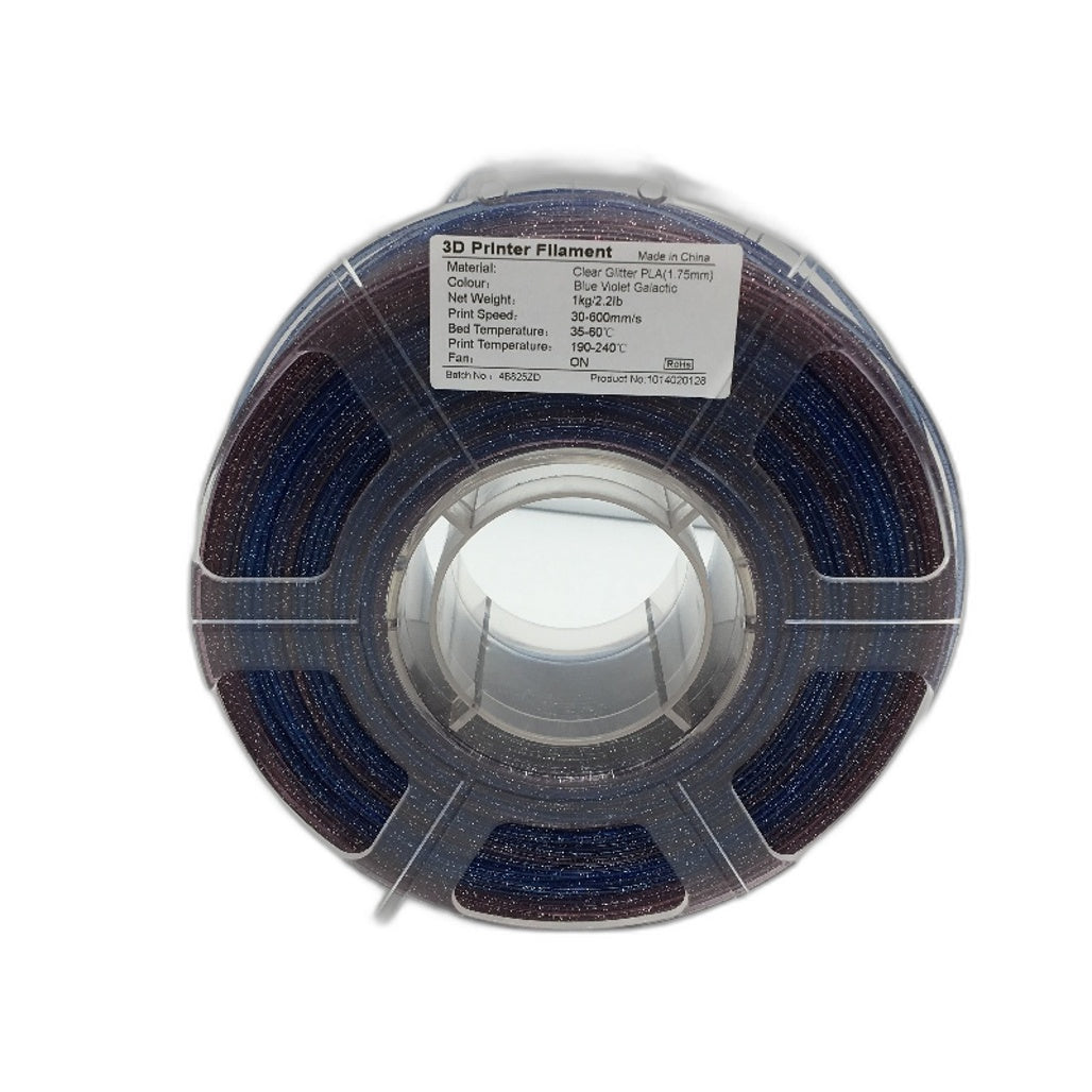 iSANGHU Clear Glitter PLA Filament 1 75MM Gradient Blue & Purple Transparent 1KG DEMO