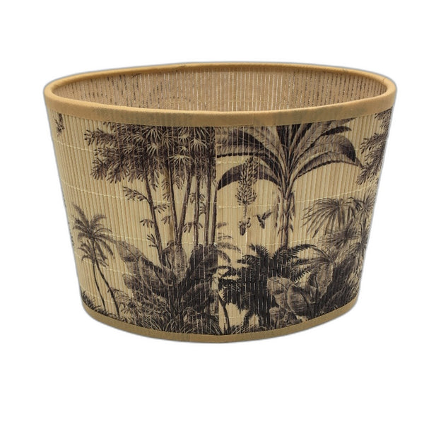 Bamboo Lamp Shade Oval Replacement Cover For E27 E14 Warm Ambient Lighting NEW