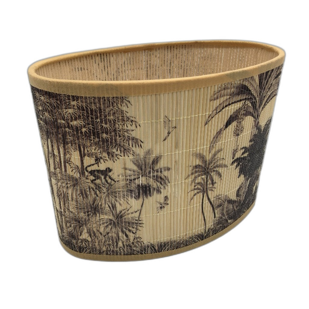 Bamboo Lamp Shade Oval Replacement Cover For E27 E14 Warm Ambient Lighting NEW