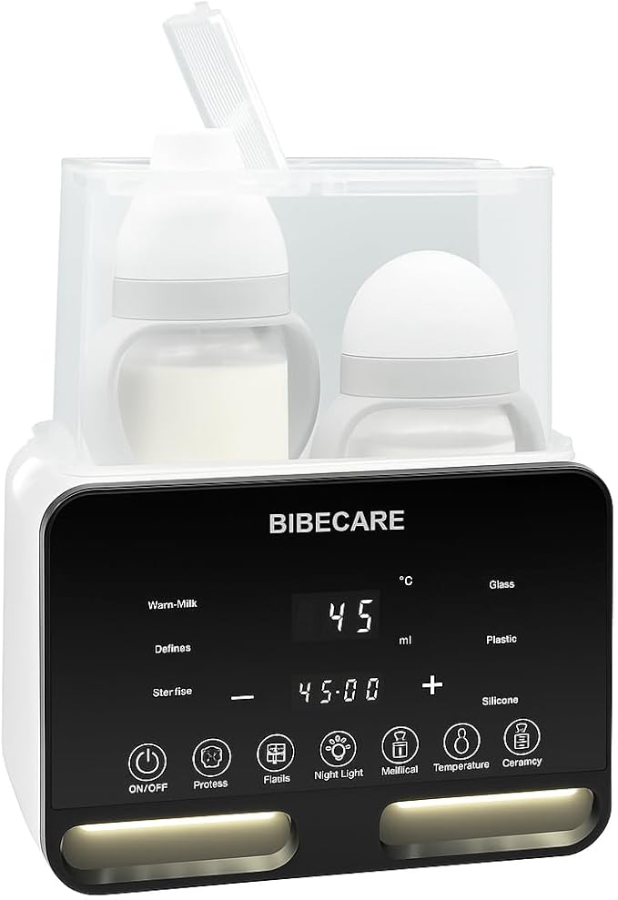 BIBECARE Baby Double Bottle Warmer Breastmilk Formula Temperature Disdplay NEW