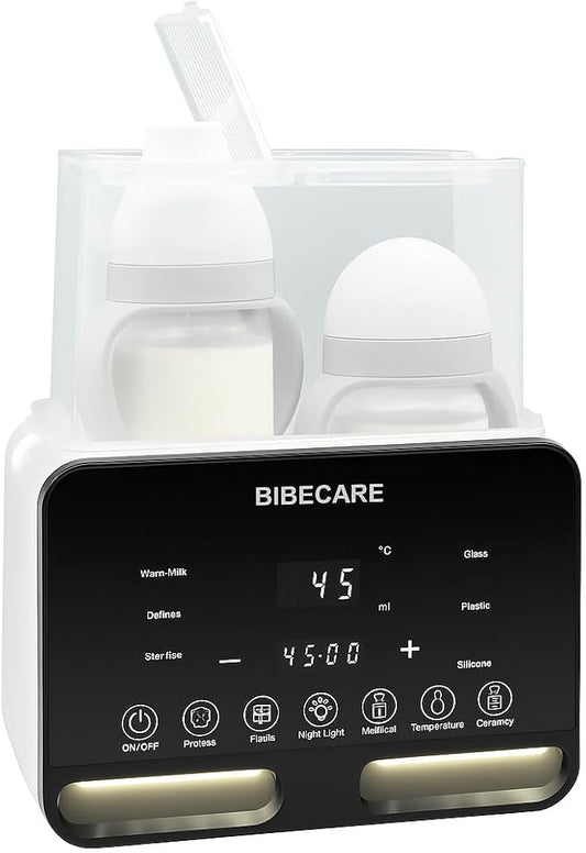 BIBECARE Baby Double Bottle Warmer Breastmilk Formula Temperature Disdplay NEW