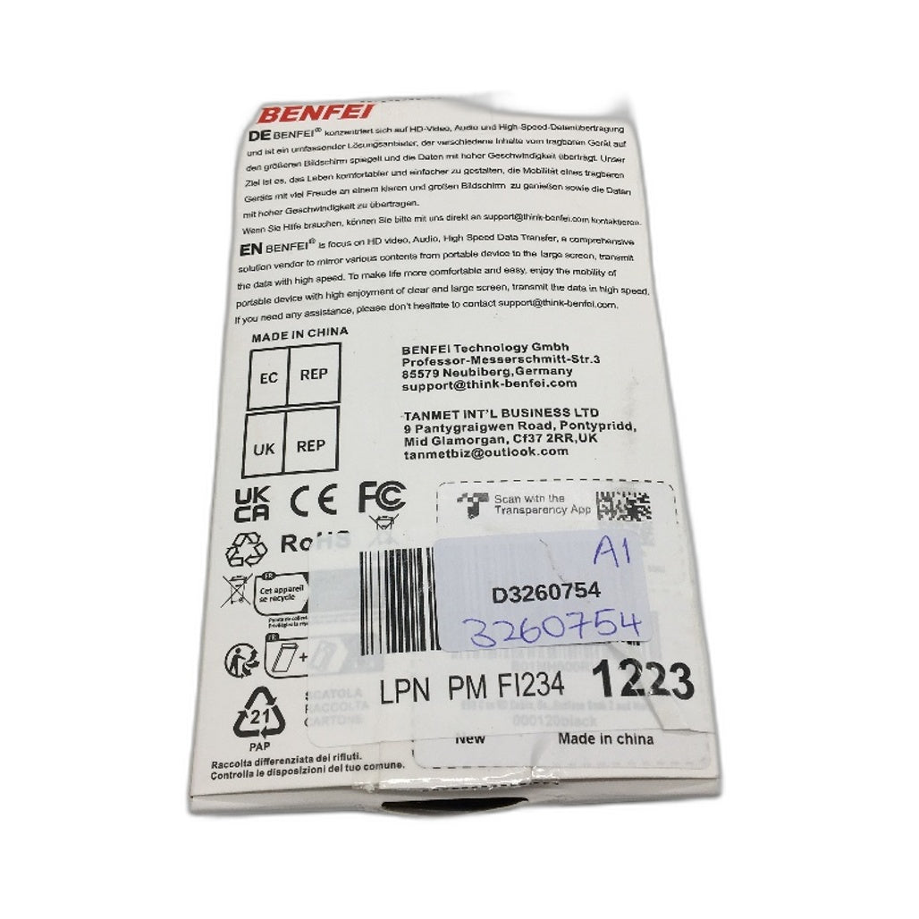 Benfei USB C Type-C To HDMI Cable For Laptop Smartphone Computer Monitor NEW