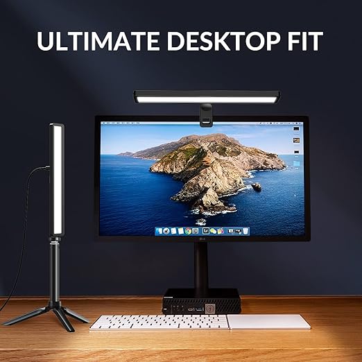 Apexel 2Way Video Conference Light With Tripod 3 Modes Adjustable Brightness NEW