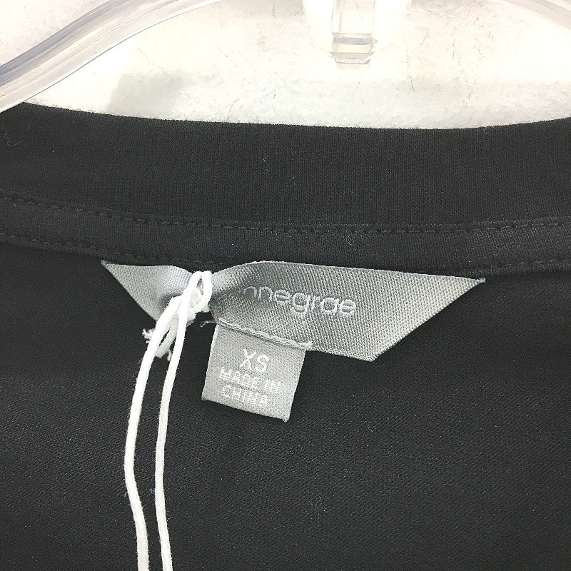 Suzanne Grae Black Lace Short Sleeve Black Crop Top Ladies Size XS NEW