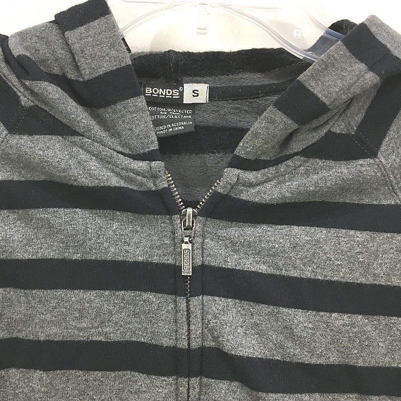 Bonds Grey Full Zip Brushed Fleece Lined Hoodie Ladies Size Small