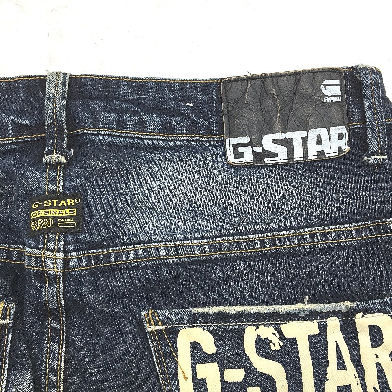 G Star Raw 3301 Slim Fit Straight Indigo Blue Denim Jeans Mens Size W34 L32