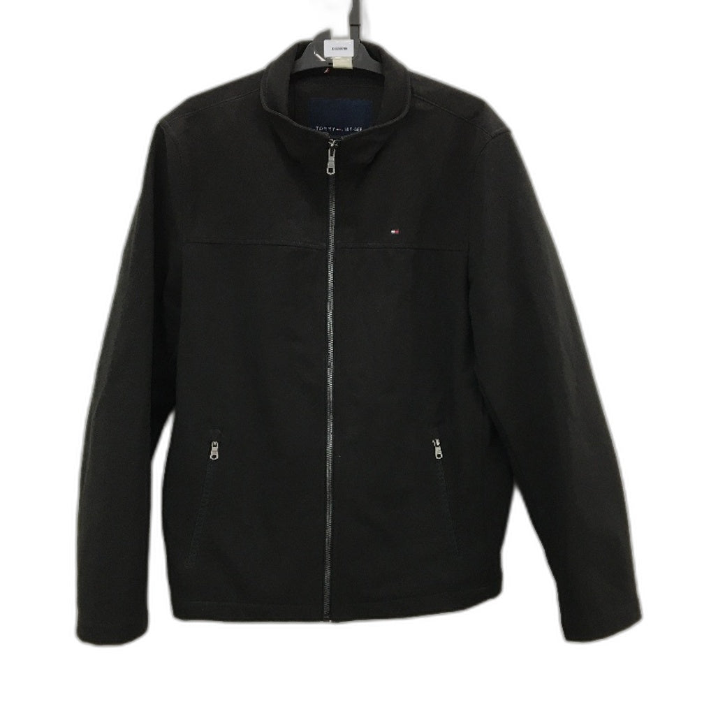 Tommy Hilfiger Classic Soft Shell Black Full Zip Jacket Mens Size Medium