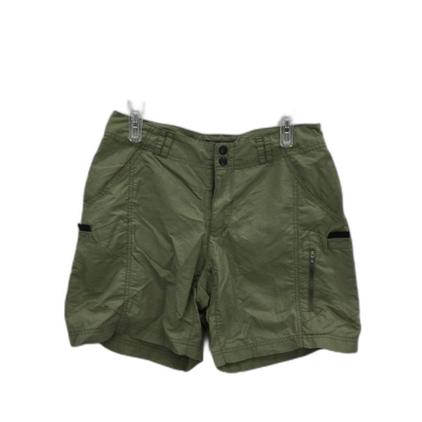 Rei UPF 50+ Army Green Flat Front Nylon Cargo Shorts Ladies Size Small
