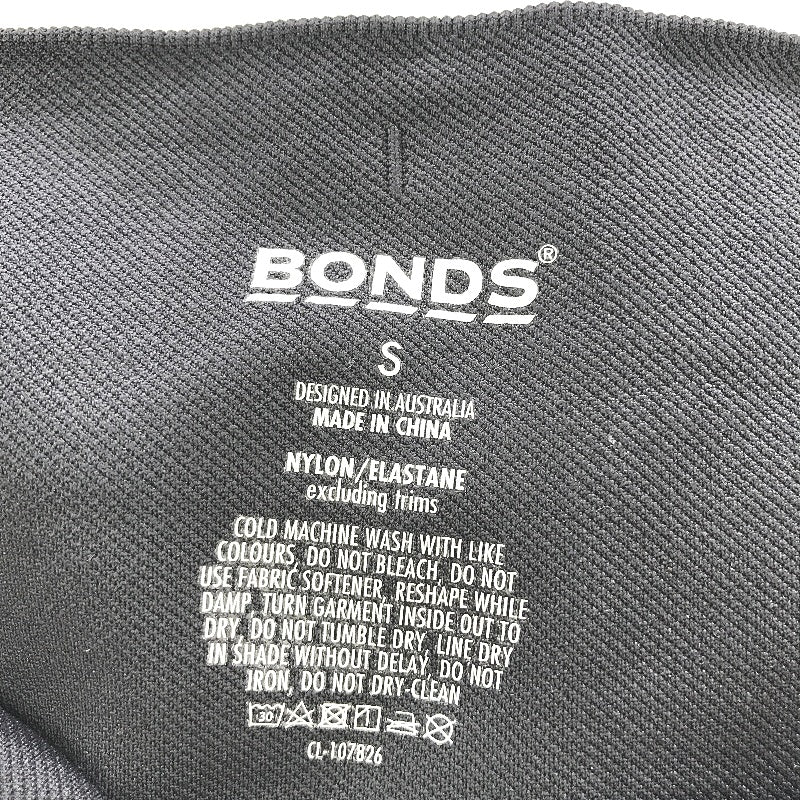 Bonds Move Grey Blue Ribbed Knitted Nylon Leggings Ladies Size Small