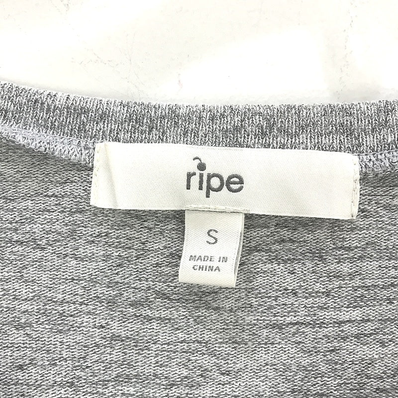 Ripe Maternity Ruched Side Grey Marle Long Sleeve Midi Dress Ladies Size Small