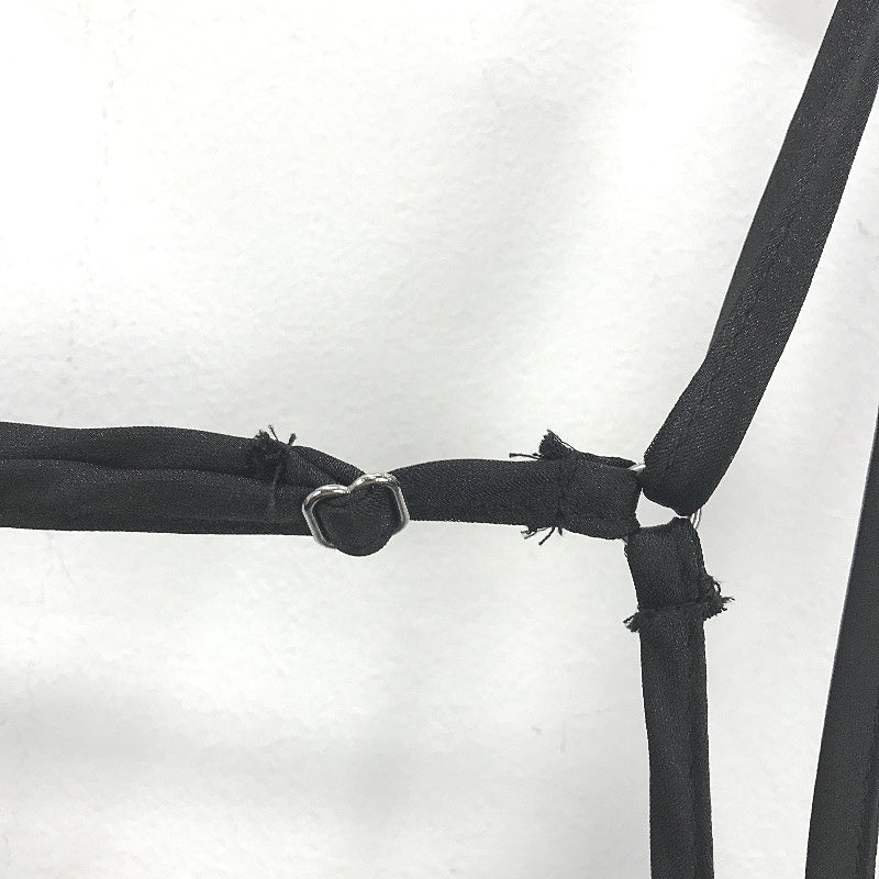 Zara Cut Out Back Satin Spaghetti Strap Black Mini Dress Ladies Size Medium