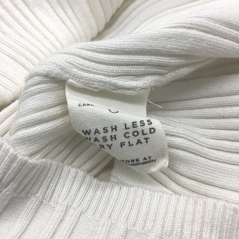 Glassons Rib Slim Fit White Turtleneck Longsleeve Top Ladies Size Small