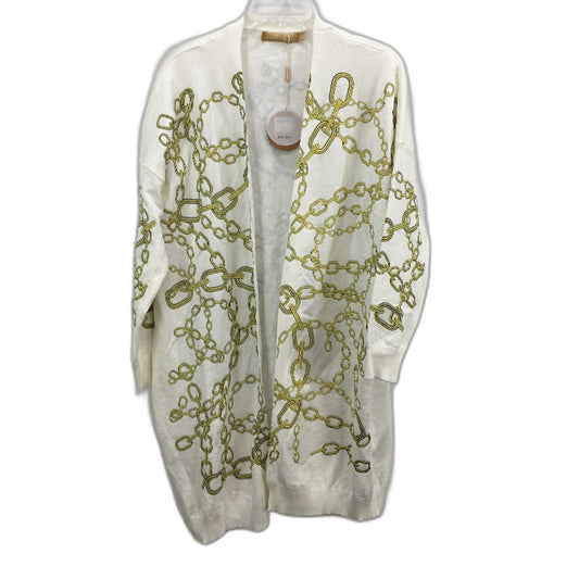 Cindy & Sami Chain Print White Knitted Midi Cardigan Ladies Size XL NEW