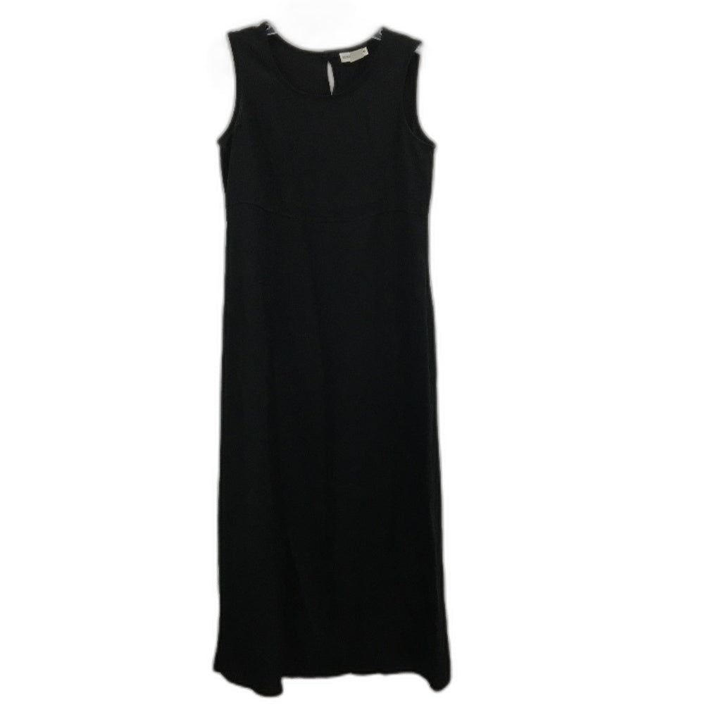 Suzanne Grae Black Viscose Blend Sleeveless Midi Dress Ladies Size 10