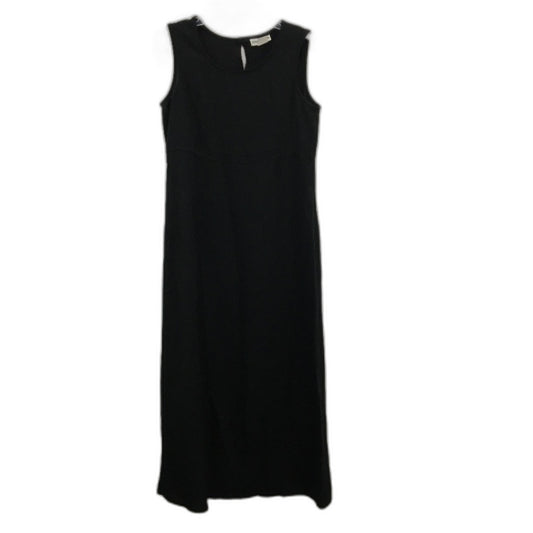 Suzanne Grae Black Viscose Blend Sleeveless Midi Dress Ladies Size 10
