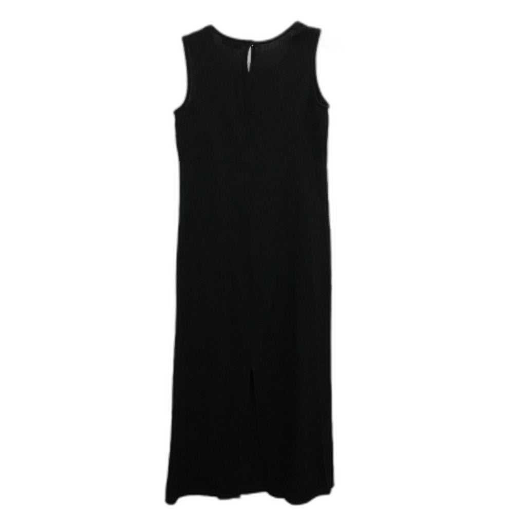 Suzanne Grae Black Viscose Blend Sleeveless Midi Dress Ladies Size 10