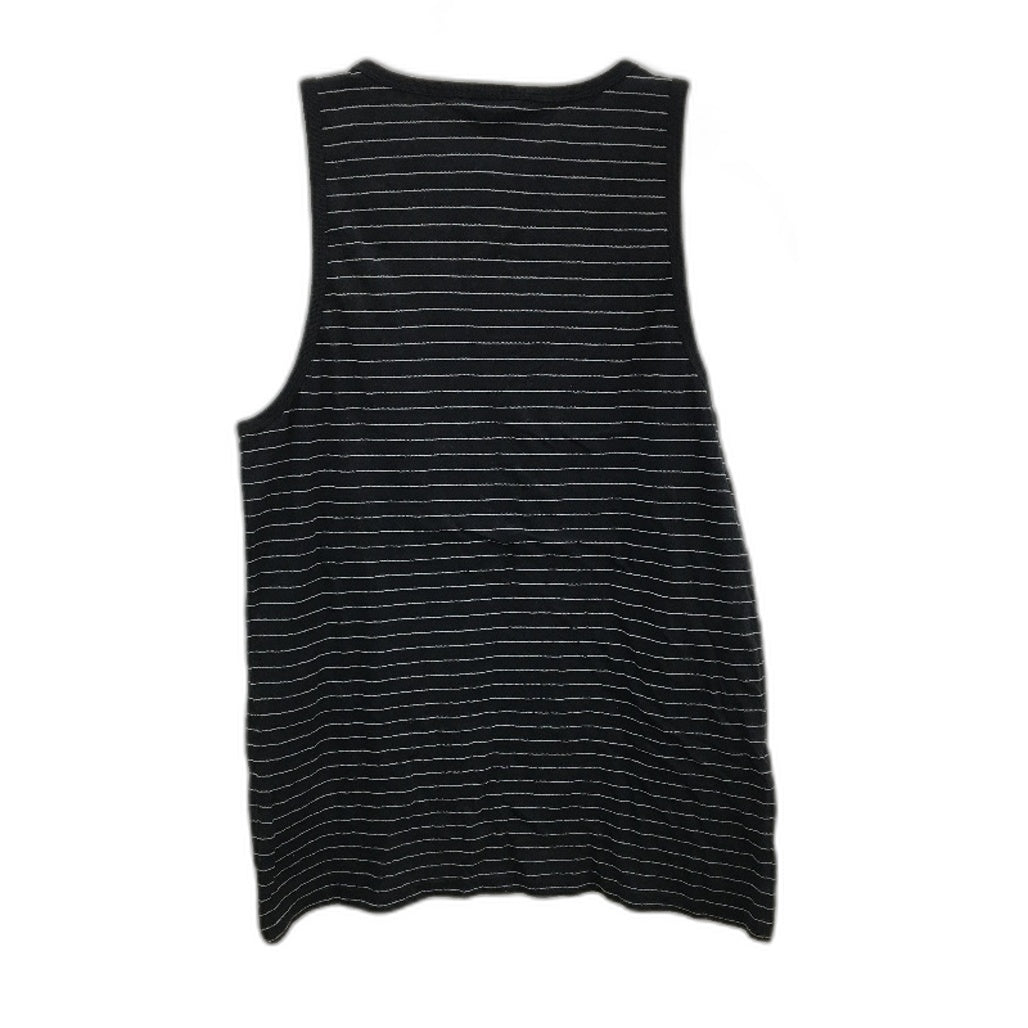 Volcom Black Stripe Cotton Blend Sleeveless Tank Top Mens Size Medium