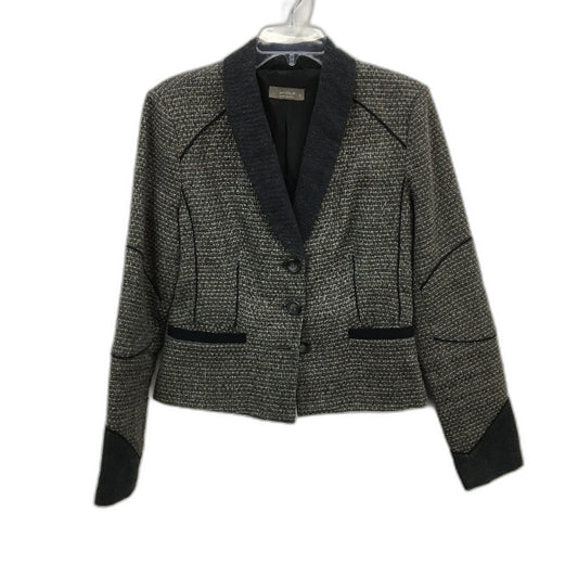 Jacqui E Woven Double Breasted Cropped Blazer Jacket Ladies Size 10