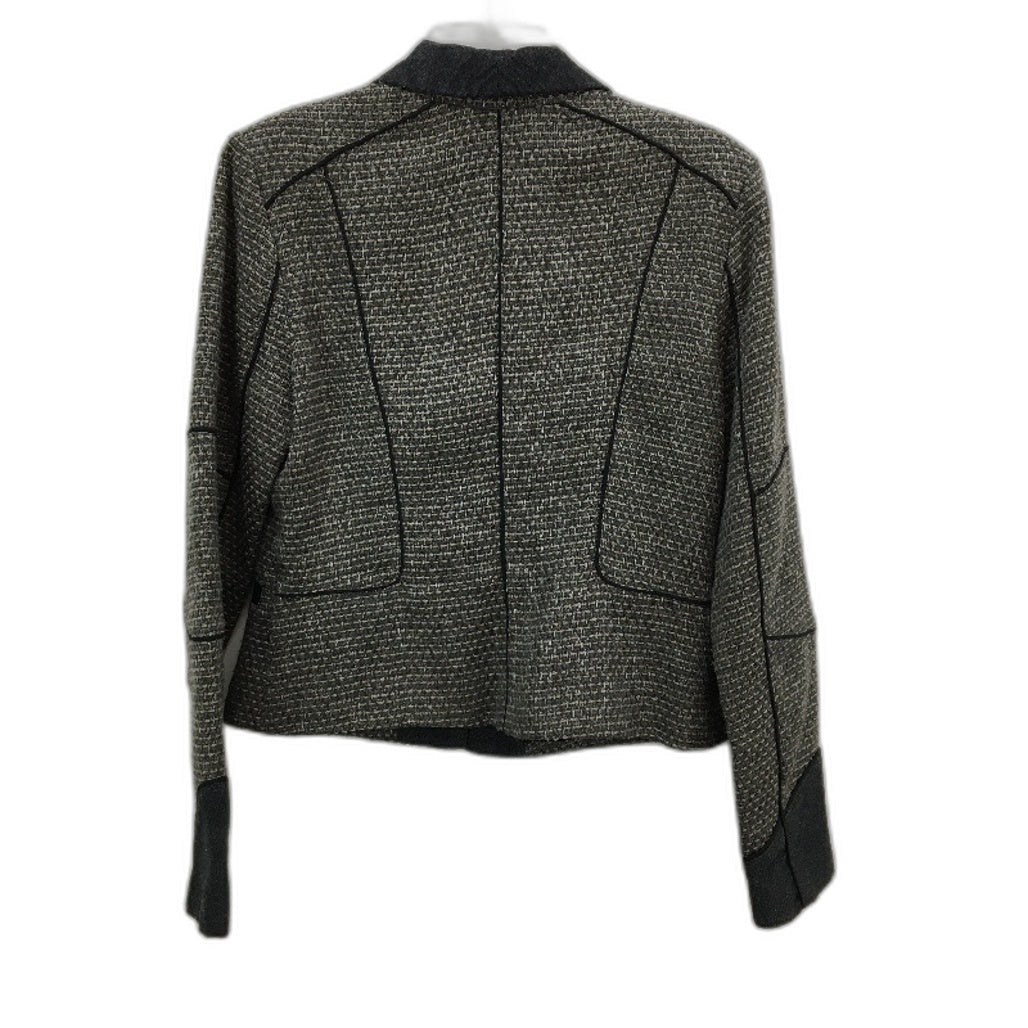 Jacqui E Woven Double Breasted Cropped Blazer Jacket Ladies Size 10