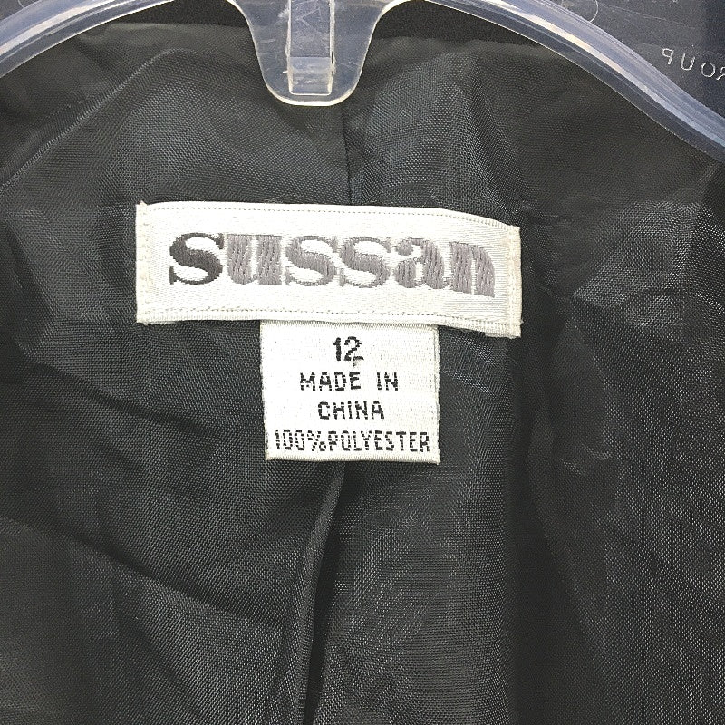 Sussan Black Double Breasted Essential Blazer Jacket Ladies Size 12