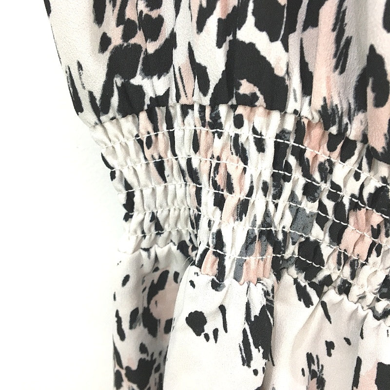 Decjuba Leopard Print Ruched Turtleneck Sleeveless Dress Ladies Size 10