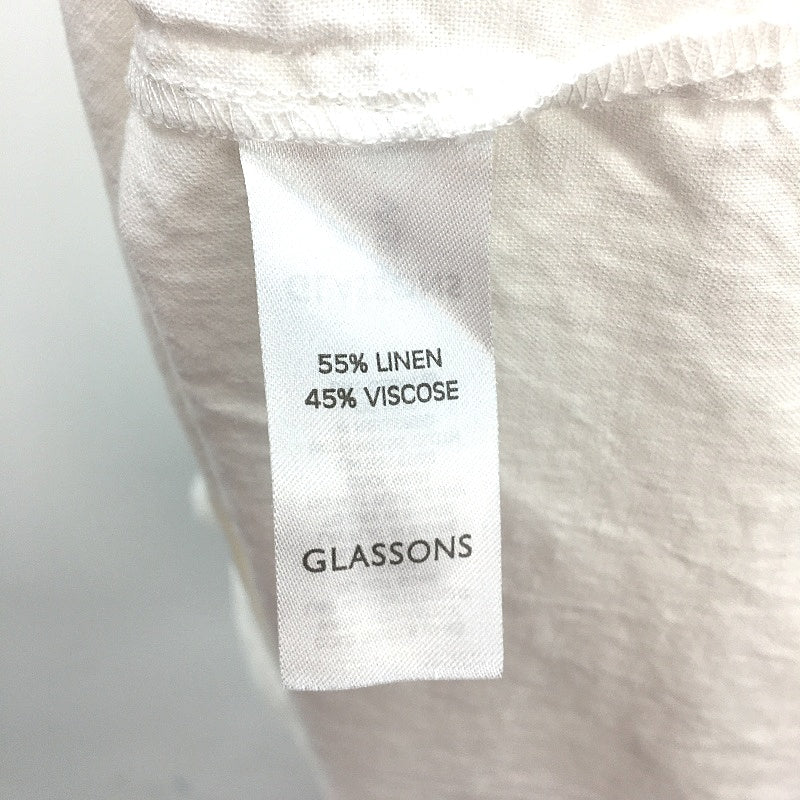 Glassons Linen Blend Plain White Spaghetti Strap Midi Dress Ladies Size 8