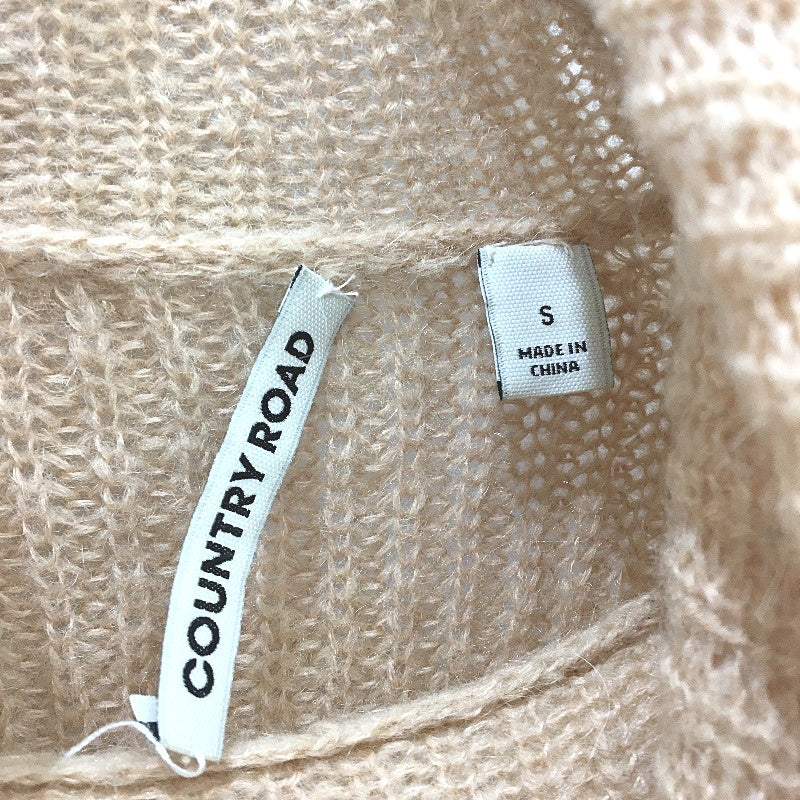 Country Road Turtleneck Metallic Knit Mohair Blend Sweater Ladies Size Small