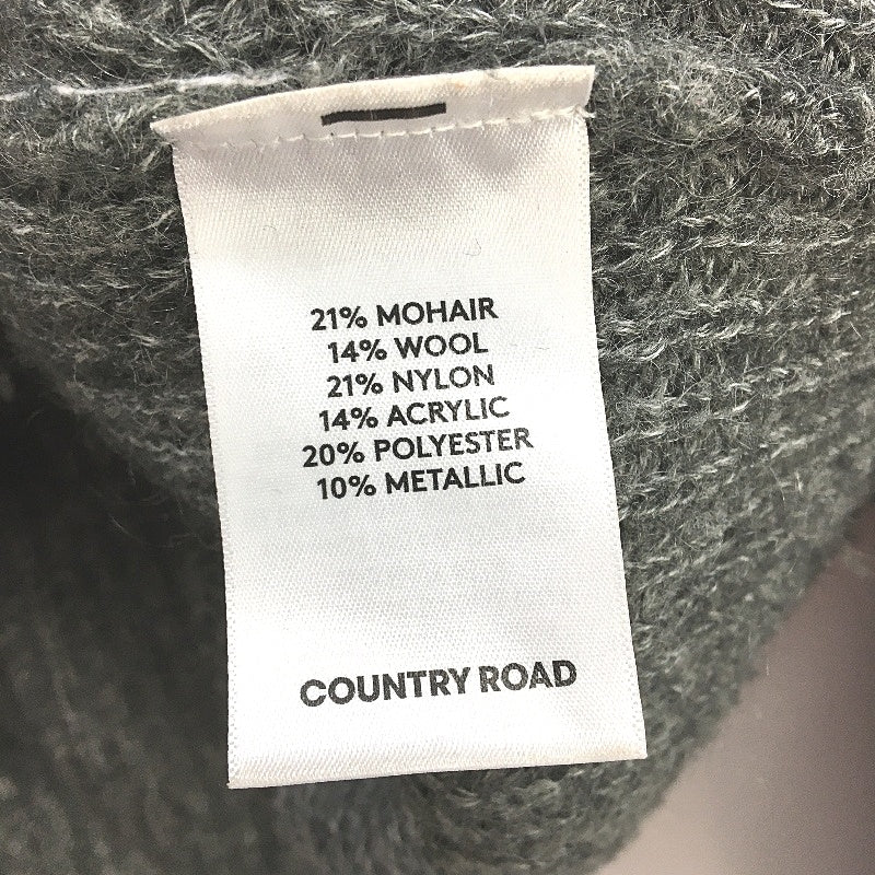 Country Road Turtleneck Metallic Knit Mohair Blend Sweater Ladies Size Small