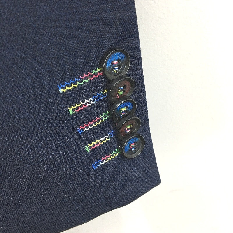 Claudio Lugli Paint Splash Navy Dress Jacket and Waistcoat Set Mens Size 52