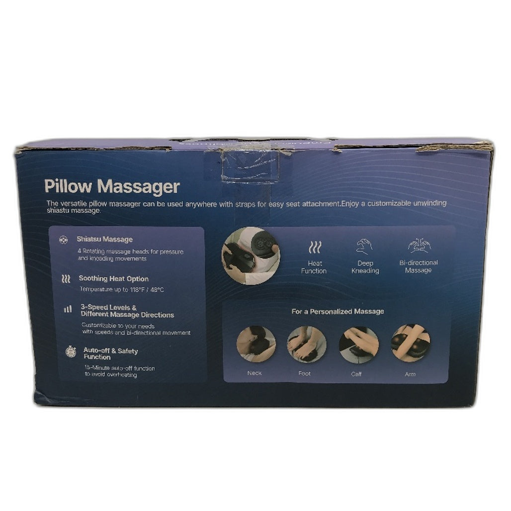 Renpho Deep Tissue Kneading Shiatsu Pillow Massager with Heat RF-NM067 DEMO