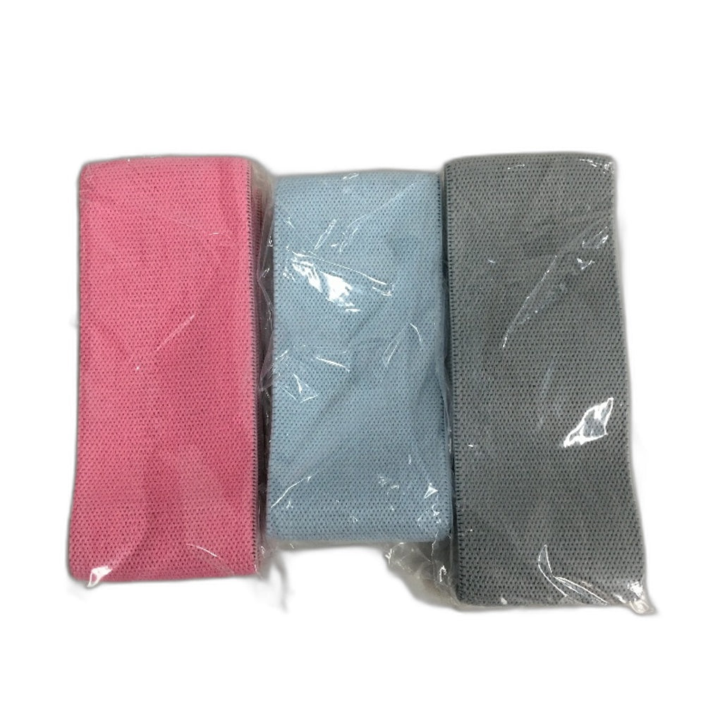 Meteor For The Winners 3pc 3 Level Resistance Bands Set - Blue Pink Grey NEW