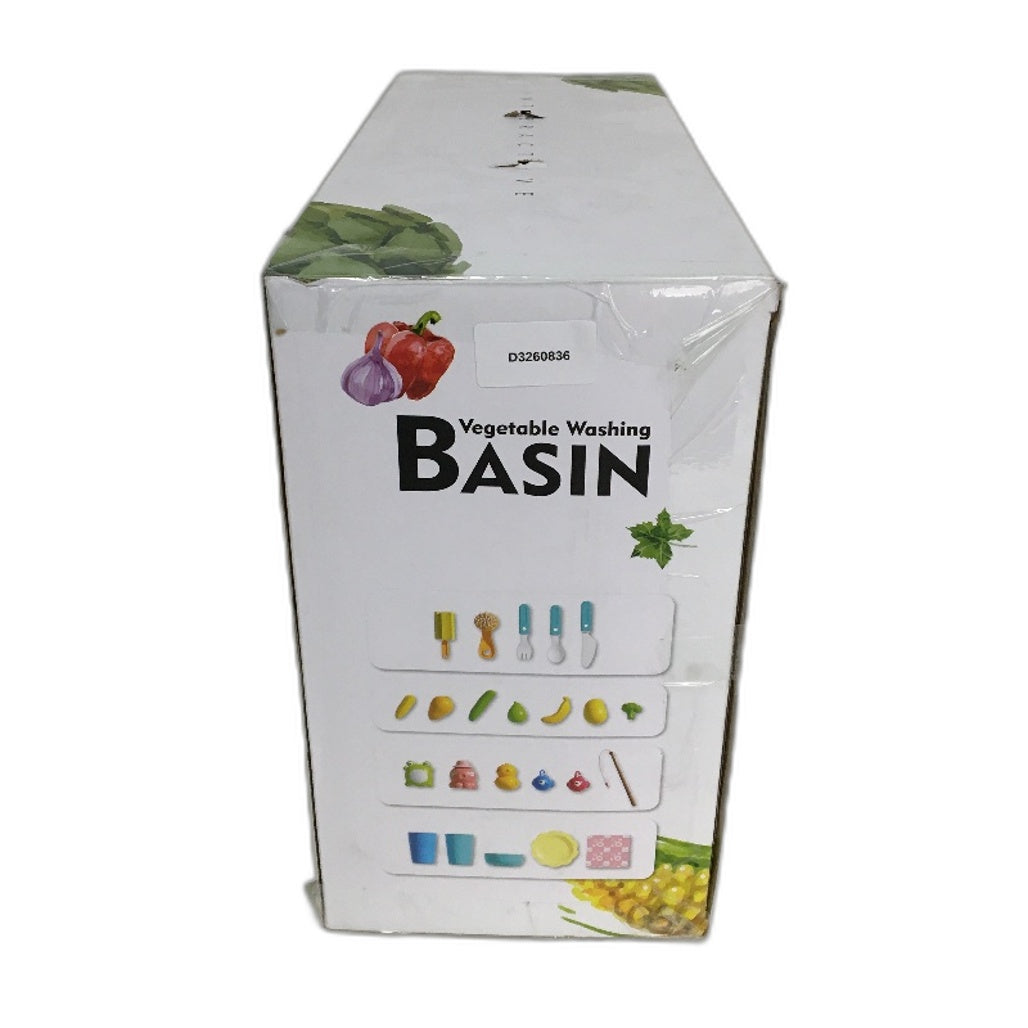 43 Piece Vegetable Washing Pink Basin Toy Water Table for Ages 3 and Up NEW