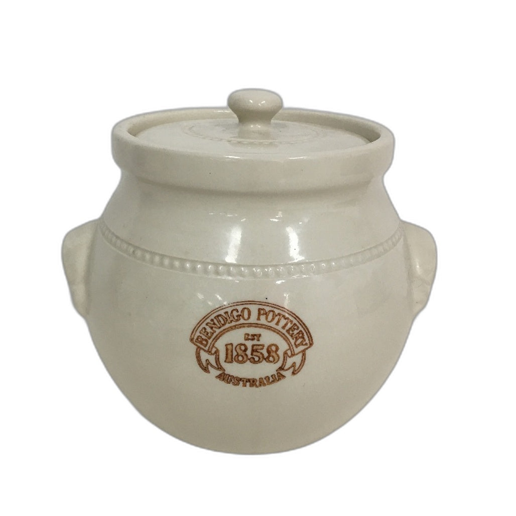 Bendigo Australian Pottery 5Pc Cream Traditional Style Cookie Jar & Canister Set
