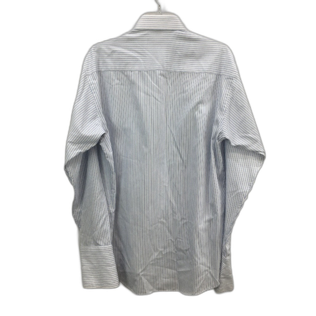 Geoffrey Beene Cotton Blend Blue Stripe L/Sleeve Dress Fitted Shirt Mens Size 41