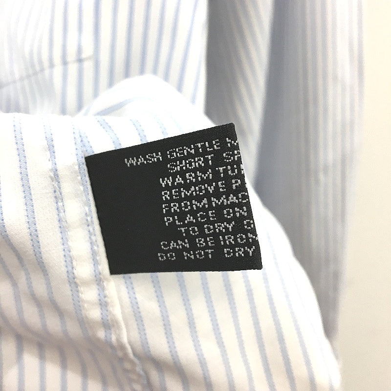 Geoffrey Beene Cotton Blend Blue Stripe L/Sleeve Dress Fitted Shirt Mens Size 41