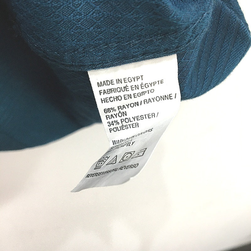 Van Heusen Teal Green Short Sleeve Egyptian Rayon Blend Casual Shirt Mens Size L