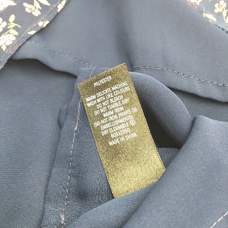 Dannii Minogue Petites Navy Blue Floral Tiered Fully Lined Skirt Ladies Size 14