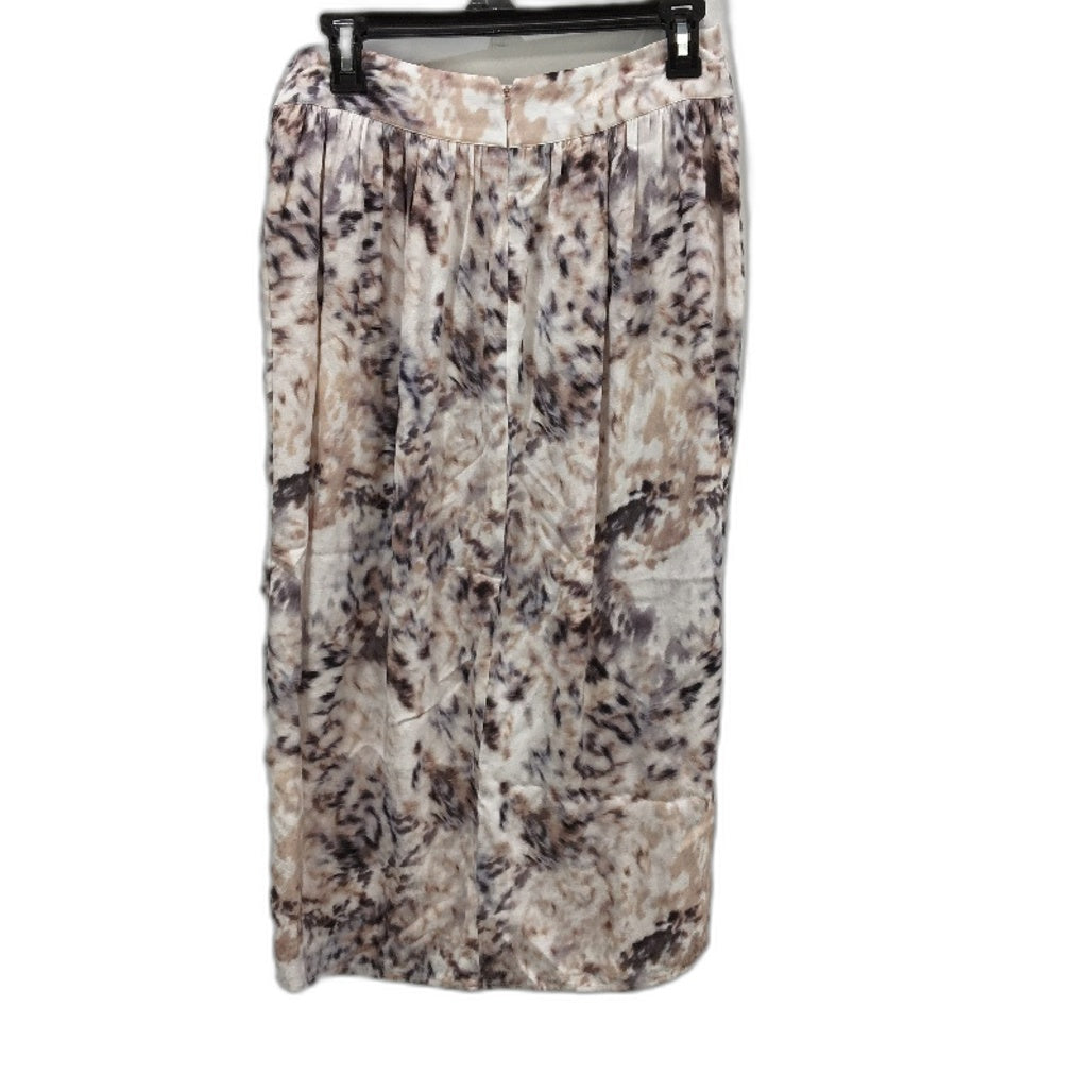 Basque Petite Textured Mottled Print Mid Length Zip Up Skirt Ladies Size 8 NEW