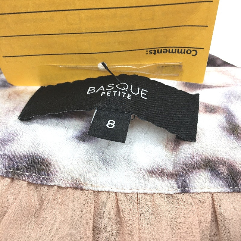 Basque Petite Textured Mottled Print Mid Length Zip Up Skirt Ladies Size 8 NEW