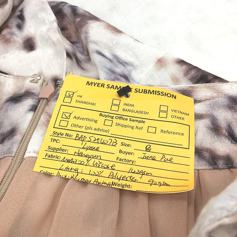 Basque Petite Textured Mottled Print Mid Length Zip Up Skirt Ladies Size 8 NEW