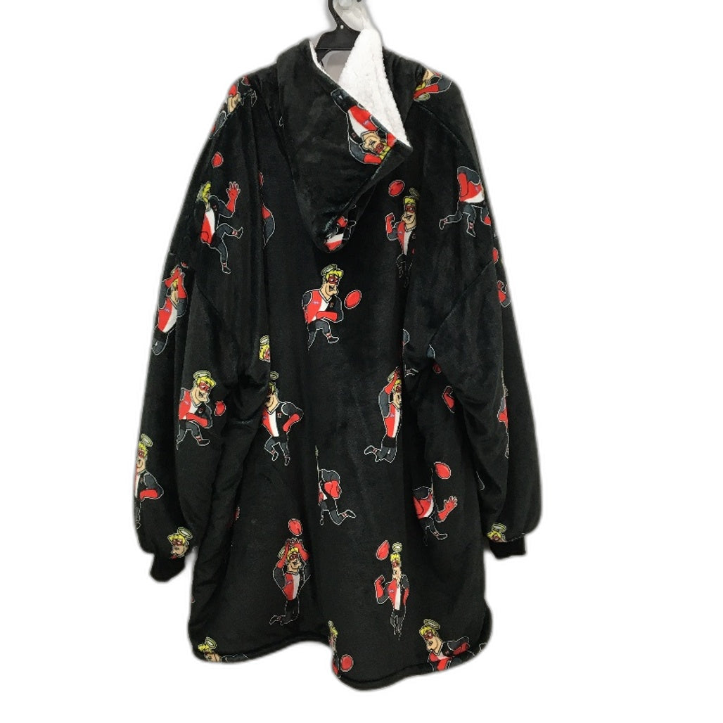 The Oodie AFL St Kilda Football Club Black Oversized Fleece Hoodie OSFM Adult